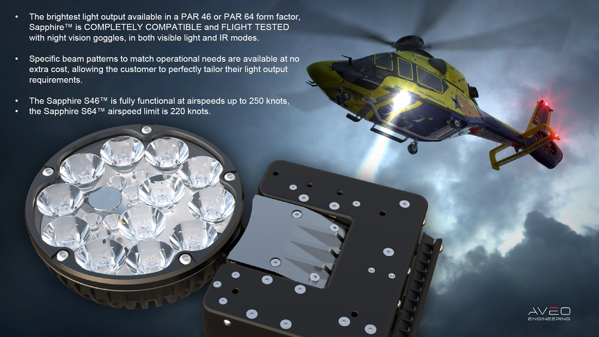 Sapphire S46 or S64 - helicopter searchlight