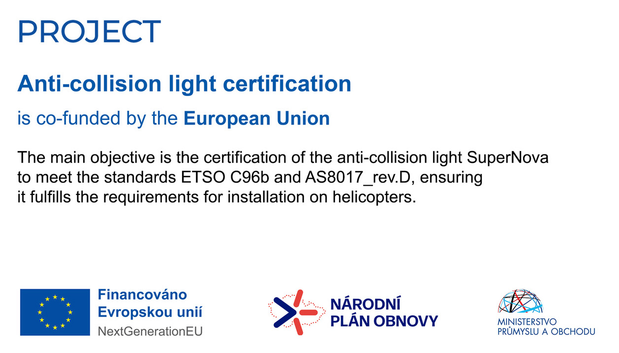 Anti-collision light certification is co-funded by the European Union