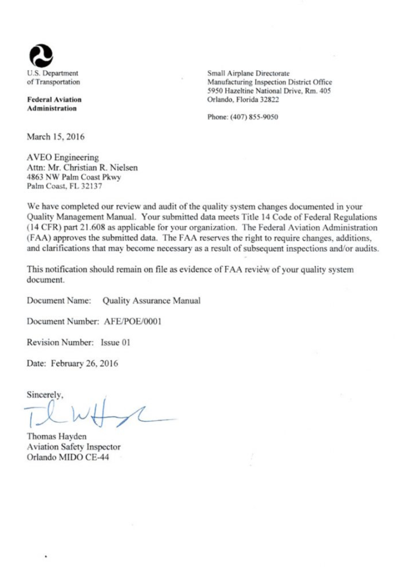 Audit of Federal Aviation